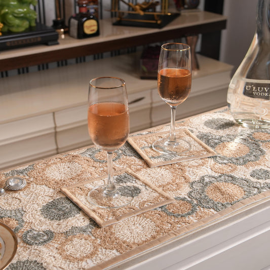 Sip & Stitch Coasters - Sage Green